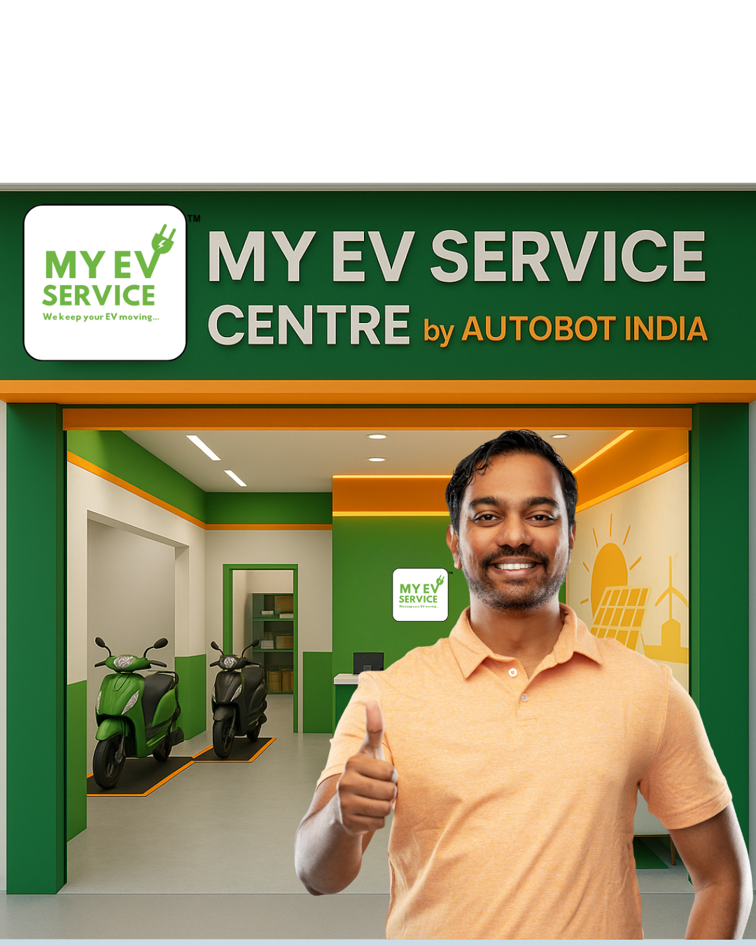 MY EV SERVICE FRANCHISE CENTRE FRONT FACIA BRANDING